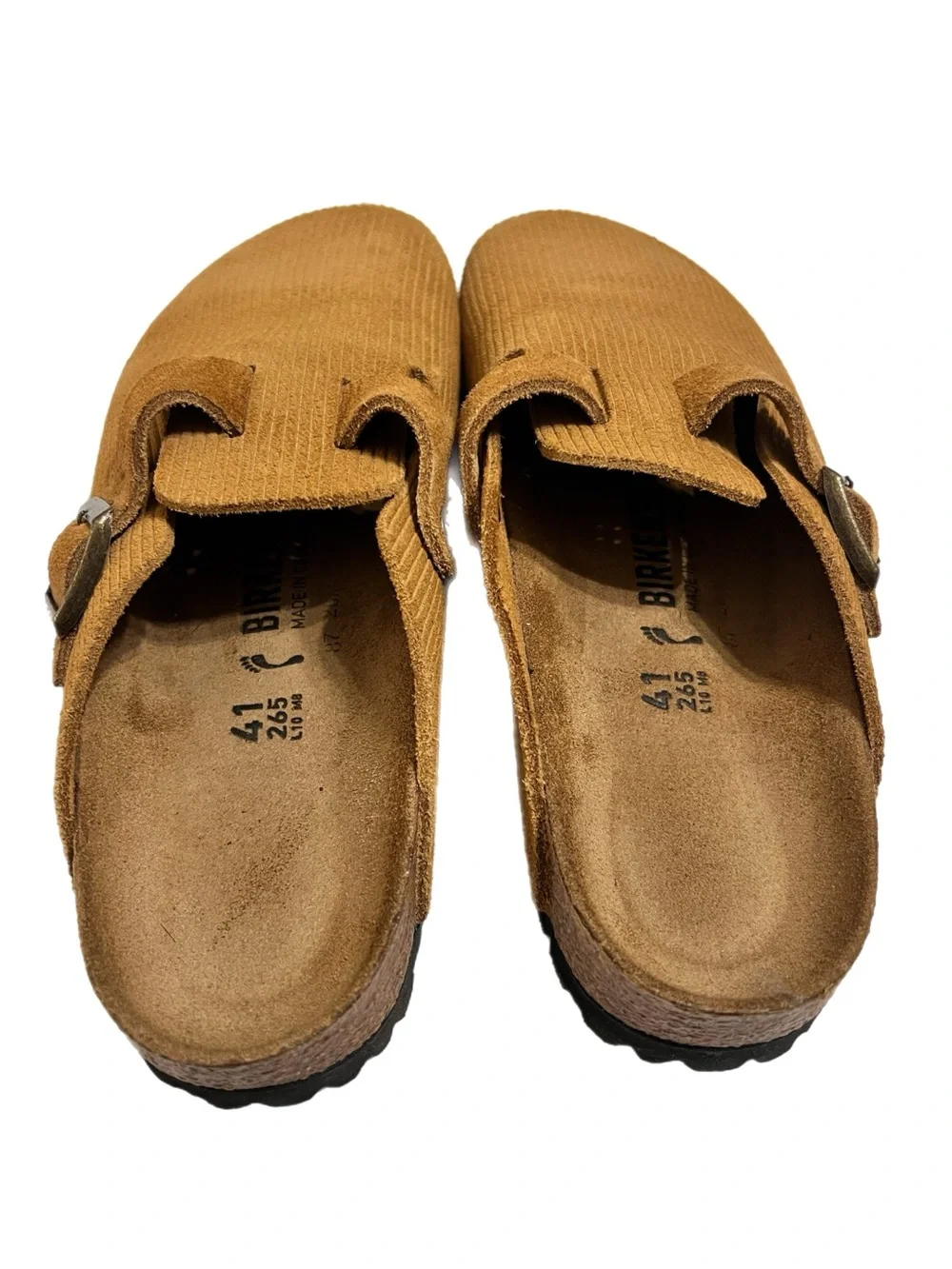 Birkenstock Boston Corduroy Suede Clog Light Brown Men’s 41